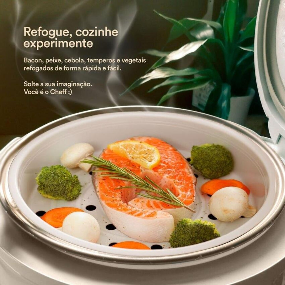 Eos Electric Rice Cooker, 10 Cups, 1.8L, Glass Lid and Keep Warm Function