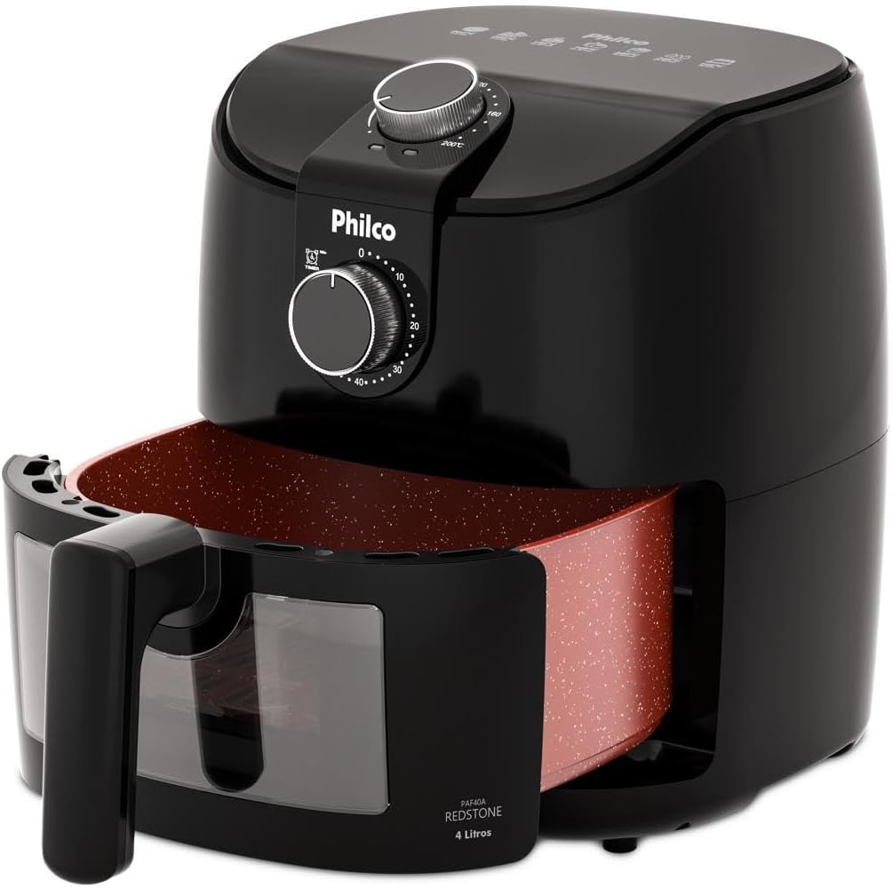 Philco 4L Air Fryer with Redstone Coating, 1500W, PAF40A, 127V