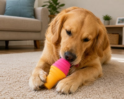 Freezable Ice Cream Cooling Toy for Dogs