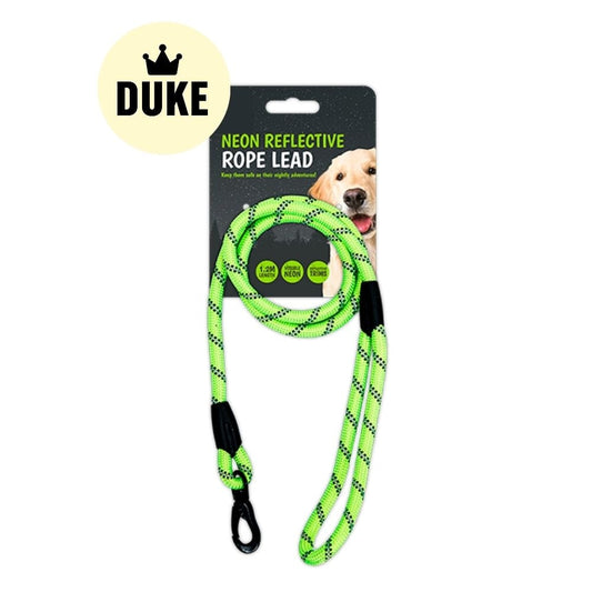 Neon Reflective Rope Dog Lead for Safer Walks