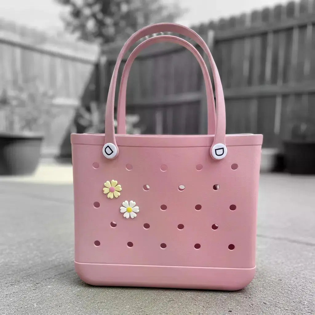 Stylish EVA Beach Tote Bag with 3 Charms