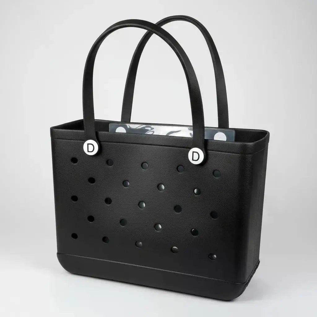 Stylish EVA Beach Tote Bag with 3 Charms