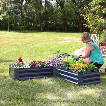 Raised Galvanized Steel Garden Bed for Healthy Plants