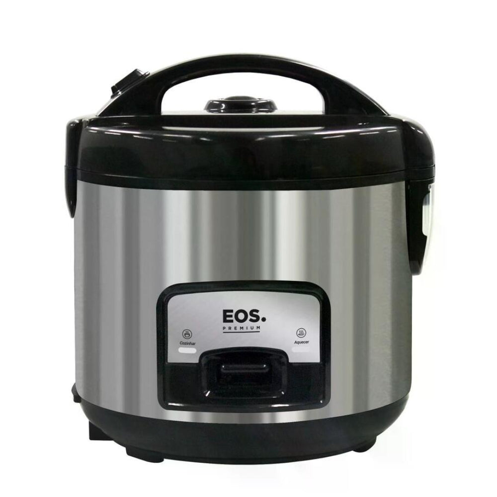 Eos Electric Rice Cooker, 10 Cups, 1.8L, Glass Lid and Keep Warm Function