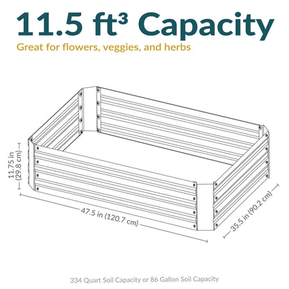 Raised Galvanized Steel Garden Bed for Healthy Plants